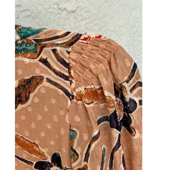 Joie Women's Delicate Blouse - Floral Print, Tie Neck, Size Small - Picture 5 of 11